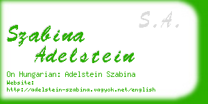 szabina adelstein business card